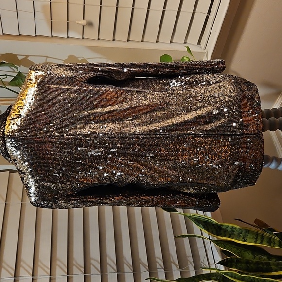 Express Silver & Gold Sequin Blazer - Picture 2 of 5